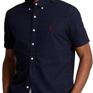 Polo Ralph Lauren Men's Classic Fit Short Sleeve Oxford Shirt size large EUC